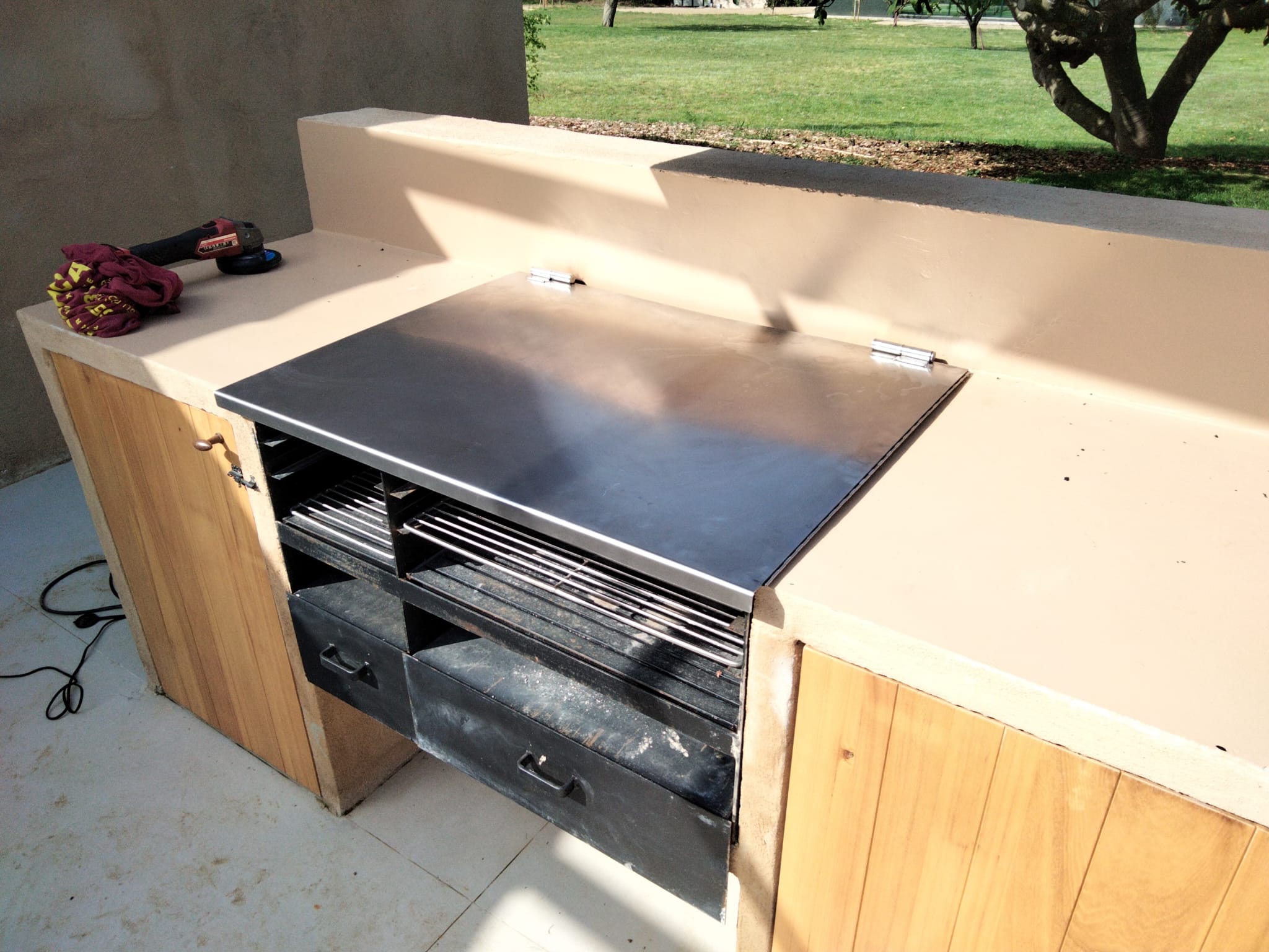 Tapa para barbacoa de acero inoxidable